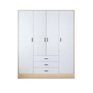 Penyimpanan besar Modern lemari penyimpanan kayu kombinasi multifungsi lemari kayu lemari kamar tidur