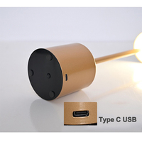 Lampe de Table Tactile LED Rechargeable Sans Fil Portable, Lampe de Bureau sur Batterie à Intensité Variable, Veilleuse Moderne pour Chambre