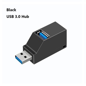 Black 3-Port Portable <strong>USB</strong> Expander <strong>USB</strong> 3.0 Hub <strong>USB</strong> <strong>Splitter</strong> for Laptop Car Mac Pro iMac - Product Image 2