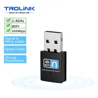 TROLINK-Mini adaptador inalámbrico USB, receptor WIFI de 300Mbps, 802.IIN, USB 2,0, tarjeta de red