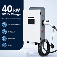 Bornes de recharge au sol pour véhicules électriques, station de recharge DC 40KW 60KW pour usage commercial, chargeur rapide pour VE, CCS2 OCPP