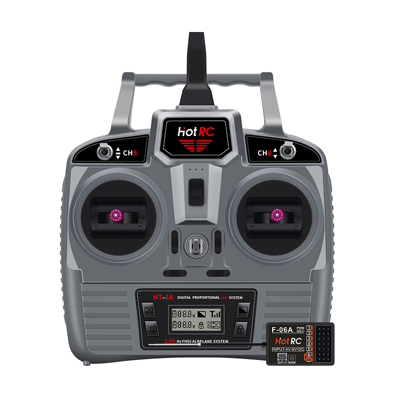 Hotrc HT-6A 2,4G 6-кановый передатчик FHSS 6-кановый приемник радиосистема дистанционного управления для FPV Дрон самолет Радиоуправляемый автомобиль Лодка металлическая игрушка