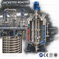 Réacteur Industriel en Acier Inoxydable à Double Enveloppe avec Agitateur et Système de Chauffage/Refroidissement pour le Traitement Chimique