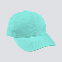 Topi Baseball Sporty 2026 Warna Hijau Mint Bahan Katun Twill 6-panel Logo Custom Golf Dewasa Dapat Disesuaikan