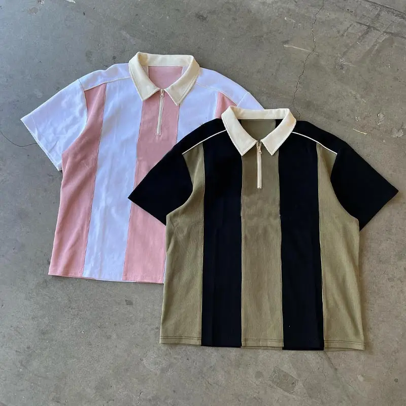 Biểu Tượng Tùy Chỉnh Chất Lượng Cao Mens Thể Thao Mặc Màn Hình In Retro Bóng Đá Jersey wafle Đan Polo T Áo Sơ Mi Cho Nam Giới