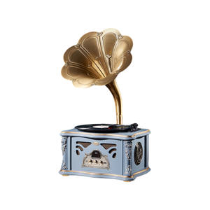 Tocadiscos Clásico Retro con Función de Altavoz BT, Reproductor de Vinilos Vintage, Decoración para el Hogar, Regalo para Sala de Estar - Product Image 6