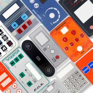 Clavier à membrane en caoutchouc personnalisé pour télécommande avec boutons autocollants en PET et montage sur panneau - Product Image 3