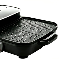Plaque de cuisson électrique professionnelle pour la maison, vente en gros, poêle à frire et à griller tout-en-un, barbecue automatique pour usage extérieur et hôtelier