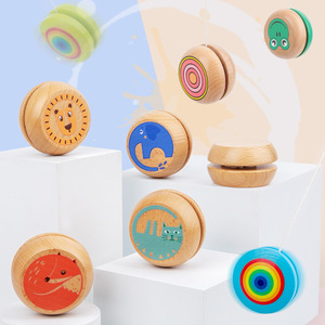 Meilleures ventes de jouets promotionnels en bois Yoyo pour enfants avec logo pour débutants Artisanat naturel magique - Product Image 2