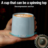 Kingze Tasse en céramique rotative personnalisée Design moderne 130ml Tasses à café à cappuccino Arabie saoudite