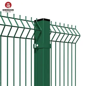 Clase alta 2M * 10M Manual Drive Cantilever-Sistema de valla deslizante Panel de valla de alambre curvo 3D para seguridad