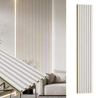 Panneaux muraux en PVC à grain de bois personnalisés, modernes et légers, panneaux muraux en PVC à grille, panneaux muraux en WPC à rainures