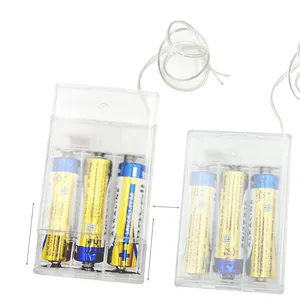 Bestverkopende Producten 3aa Batterijen Transparante Schokbestendige Waterdichte Case Box Met Cover Switch 3xaa Batterijhouder