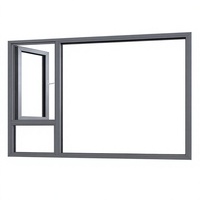 Ventana Abatible AS2047 de Reemplazo con Rotura de Puente Térmico, Doble Acristalamiento, Aislamiento Térmico y Acústico, Apertura Exterior, Ahorro Energético