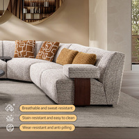 Canapé modulaire en tissu de luxe moderne en forme de L, fabriqué en Chine, avec sièges confortables en éponge pour le salon