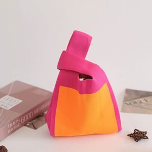 Bolso de Mano de Diseño Moderno para Mujer, con Patrón de Rayas, para Viajes y Compras, Tejido - Product Image 6