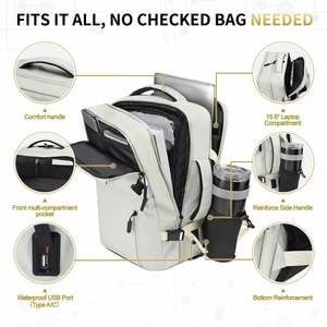 Ultra-Spacious Breathable Travel <b>Backpack</b> with Waterproof USB Lay-Flat Design for Effortless Organized Packing - Product Image 5