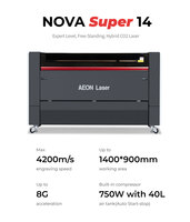 Machine de gravure laser Unibody SUPER NOVA14 Aeon robuste 1400*900mm avec tube RF+verre et chariot à lentille magnétique