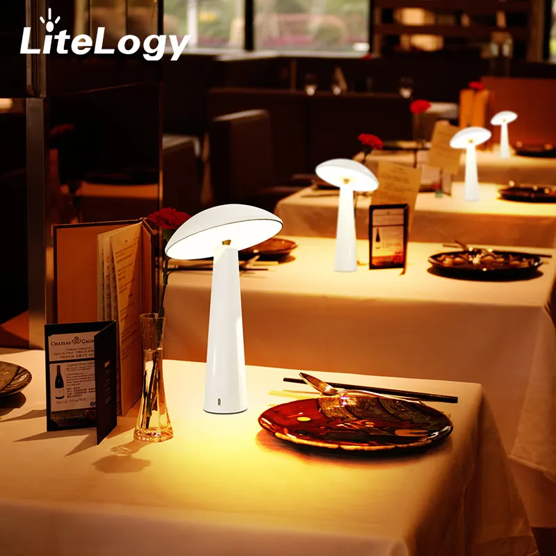 Lampada da tavolo moderna a batteria senza fili per ristorante di lusso lampada da comodino a LED per Hotel nordico lampada da scrivania a LED per trasporto di goccia