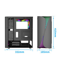 Penjualan Laris Casing PC Game ATX Mid Tower Casing PC Warna Pink dan Putih Kipas Pendingin RGB Casing PC