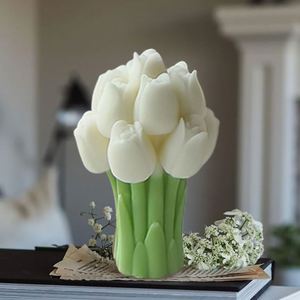 3D <b>Mold</b> Tulip Bouquets Silicone <b>Mold</b> Scented <b>Candles</b>, Handmade, Suitable for Mother's Day and Valentine's Day Home Decoration - Product Image 4