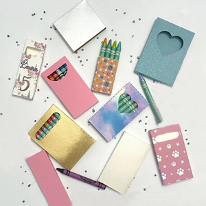 Cajas de Cartón Corrugado Premium Personalizables, Caja de Regalo para Crayones y Bolígrafos para Niños con Laminado Mate y Grabado en Relieve Tipo Carpeta - Product Image 3