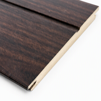 Panneau mural métallique isolé en polyuréthane anti-humidité 16 mm, design à 2 rainures, moderne, pour maison préfabriquée extérieure, respectueux de l'environnement
