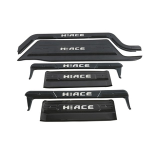 WZXD New Arrival <b>Car</b> LED Door Sill Guards Stainless Steel Door Sill Plate Exterior Accessories 3 Door Rhd 2019 for Hiace - Product Image 1