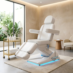 Electric 3/4 Motor Massage Bed with Armrests Modern Luxury Facial Beauty Salon Spa Esthetician Medical Treatment Bed - Product Image 1