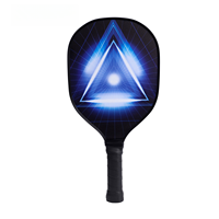 Raquette de pickleball tout-en-un en plastique PP avec bordure en plastique, impression UV couleur intégrale, pour les sports de plein air