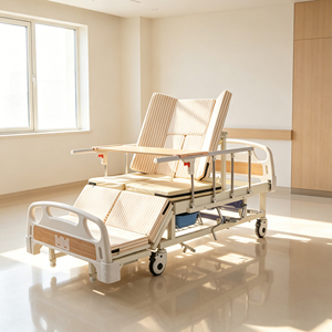 Cama de Cuidado Manual Semicurva con Configuración Personalizada, Estructura Antideslizante Lateral, Elevación de Respaldo y Elevación de Piernas para Instituciones Médicas - Product Image 5