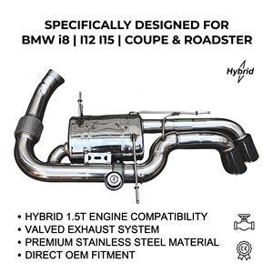 ระบบท่อไอเสียแบบวาล์ว Vortex SS304 สำหรับ BMW i8 I12 I15 Coupe Roadster 1.5T Hybrid ปี 2014-2020 ชุดแต่งแบบติดตั้งได้โดยตรง - Product Image 1