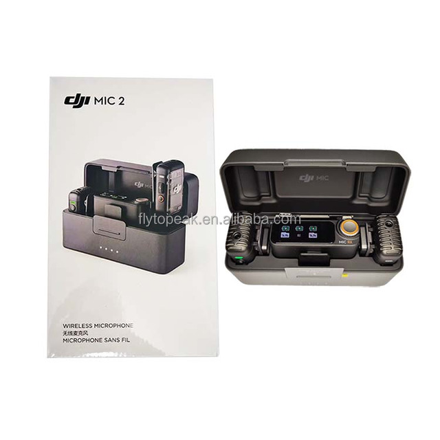 Mic 2 (2 TX + 1 RX + Charging Case) for DJI Osmo Action 4 Pocket 3 Creator Combo Receiver Transmitter Charging Case DJI Mic 2