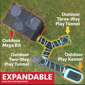 Tenda <span class=keywords><strong>Pop</strong></span>-<span class=keywords><strong>up</strong></span> all'aperto per animali domestici con tunnel per gatti per interni con recinti per gatti all'aperto e facile piegatura. - Product Image 6