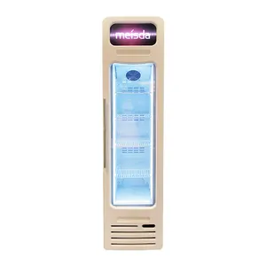 MEISDA-congelador vertical con puerta de cristal, minirefrigerador comercial