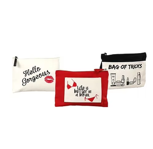 Gorgeous Portable Cosmetic <b>Bag</b> with <b>Zipper</b> Closure Simple Textile Makeup Pouch for Travel <b>Storage</b> and Daily Use - Product Image 6