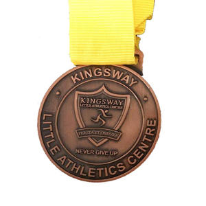 Medallas de metal chapadas en cobre de alta calidad personalizadas al por mayor sin color - Product Image 1