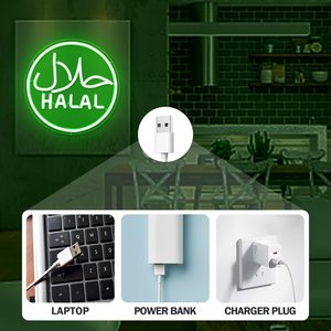 Halal Letreros Neon LED dimmable USB powered ambient <b>light</b> store <b>window</b> decoration <b>light</b> street indicator <b>light</b> landscape <b>light</b> - Product Image 2