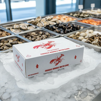 Conteneur d'expédition en polypropylène ondulé pour fruits de mer, boîtes d'emballage pour poissons congelés, boîte de stockage logistique pour aliments congelés