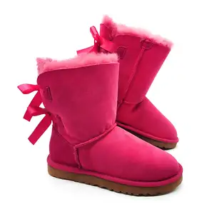 Großhandel wasserdichte Plattform Männer und Frauen Kinder Schneeschuhe Schafs fell Fell Schnee Anti Wasser Winter Faux Winter Gummi