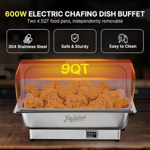 Pentola Elettrica da 7L con Coperchio Arrotolabile, 600W, Temperatura Regolabile, per Casa, Hotel, Catering e Feste - Product Image 1