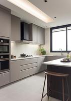 Armoire de cuisine murale moderne en chêne modulaire automatique luxueuse avec placard de rangement et garantie de 5 ans