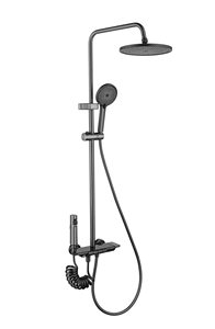 Robinet de douche mural moderne en laiton chromé poli à poignée unique avec jet pluie et valve céramique à débit contrôlé pour hôtel et hôpital - Vente chaude - Product Image 2