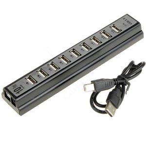 La migliore vendita 5 v1a potenza trasferimento dati 10 porte <span class=keywords><strong>USB</strong></span> 2.0 <span class=keywords><strong>HUB</strong></span> esterno 10-in-1 Splitter <span class=keywords><strong>USB</strong></span> per PC e Laptop in Stock - Product Image 3
