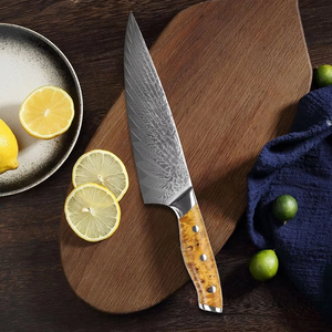 Vente chaude 67 Couches Damas Acier Kiritsuke <span class=keywords><strong>Couteau</strong></span> De Chef Sharp Viande Légumes <span class=keywords><strong>Couteau</strong></span> De Cuisine avec Manche En Résine De Bois pour Bouchers - Product Image 4