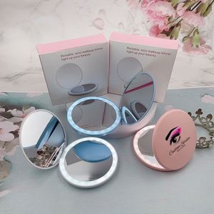 Wholesale OEM Handheld <b>Mirror</b> Private Label Compact LED Pocket <b>Mirror</b> LED Lights Travel Small Portable Makeup <b>Mirror</b> - Product Image 6
