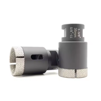 Forets diamantés brasés sous vide Fullux 35MM haute vitesse et haute efficacité, tige métallique, finition oxyde noir pour le perçage de la maçonnerie