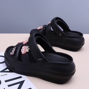 Sandalias de Plataforma con Suela de EVA Gruesa para Mujer, con Logotipo Personalizado, Color Rosa, con Adornos Decorativos Extraíbles para DIY - Product Image 2