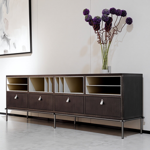 Premium Solid Wood <b>Sideboard</b> Cabinet Handcrafted High-end <b>Storage</b> Buffet for Home Villa - Product Image 1