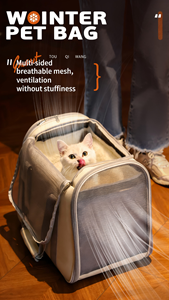 Sıcak Fırsat 2026 Yeni Gelen Ürün İndirimi Yeni Kedi Çantası Taşınabilir Evcil Hayvan Çantası Büyük Kapasiteli Kedi ve Köpek Uzay Kapsülü Sırt Çantası Malzemeleri Açık Hava Seyahati - Product Image 5